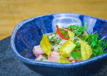 Beautiful,Decorated,Ceviche,Dish.,Premium,Peruvian,Food.