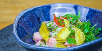 Beautiful,Decorated,Ceviche,Dish.,Premium,Peruvian,Food.