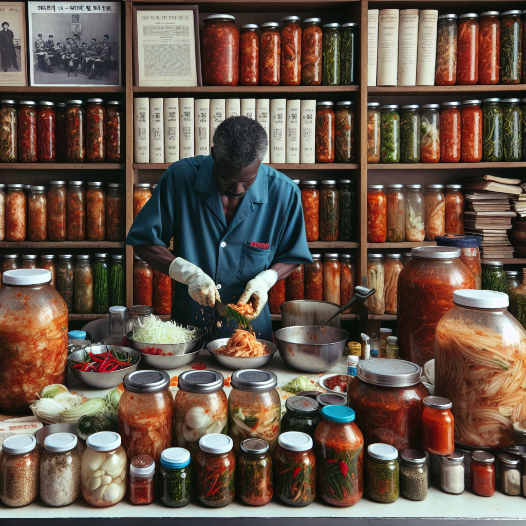 Preparing Kimchi