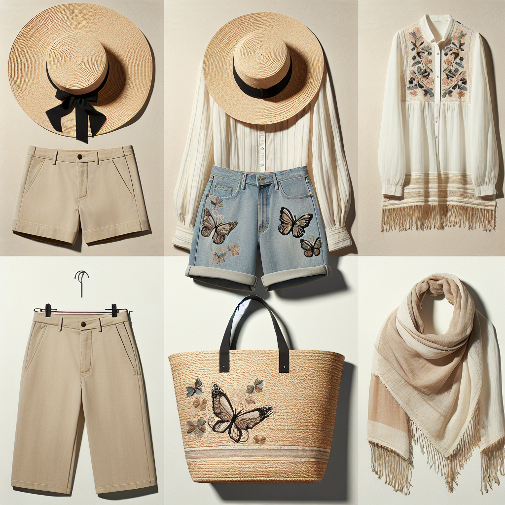 Bermuda shorts outfit with accessories