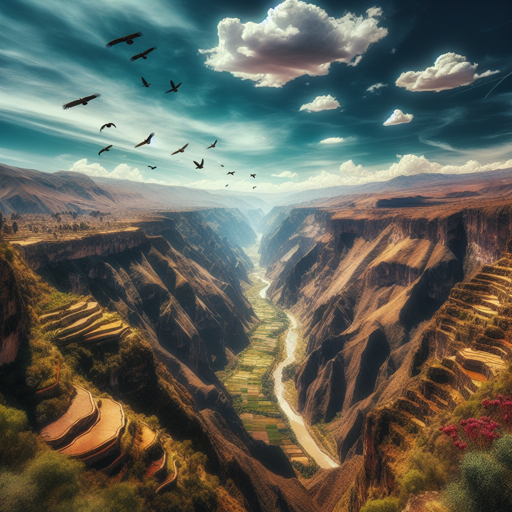 Witness the breathtaking depth of Colca Canyon