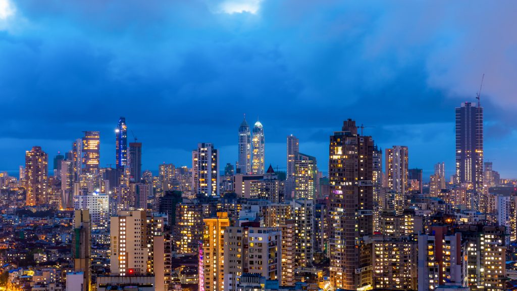 The,Night scape,Of,South,Mumbai.