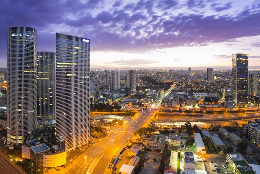 Tel,Aviv,City, ,View,Of,Tel,Aviv,At,Sunset