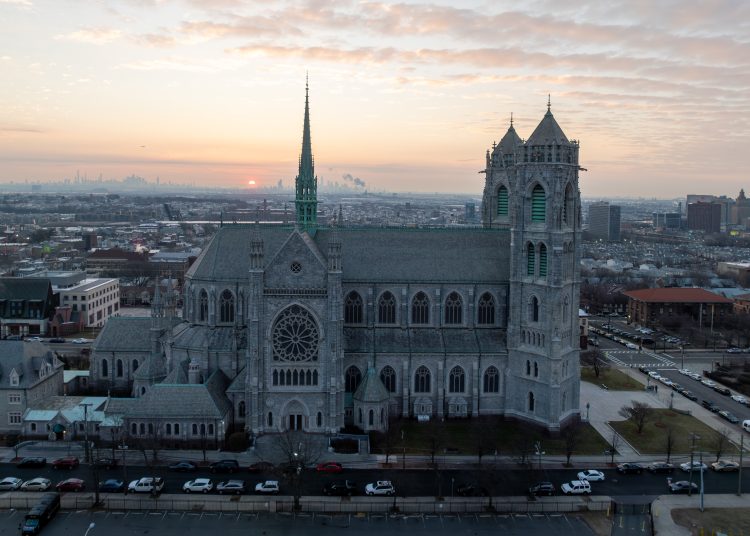 Cathedral,Basilica,Of,The,Sacred,Heart,In,Newark,,Nj.,It