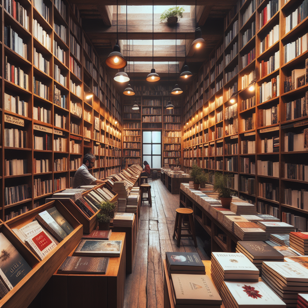 Book store in Addis Ababa with wide range of books & quiet atmosphere under soft lighting