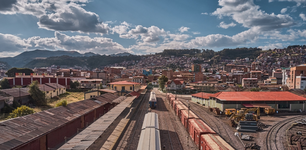 Panoramic,View,Of,A,Railway,Station,Wanchaq,,Peru,Rail,,Cusco